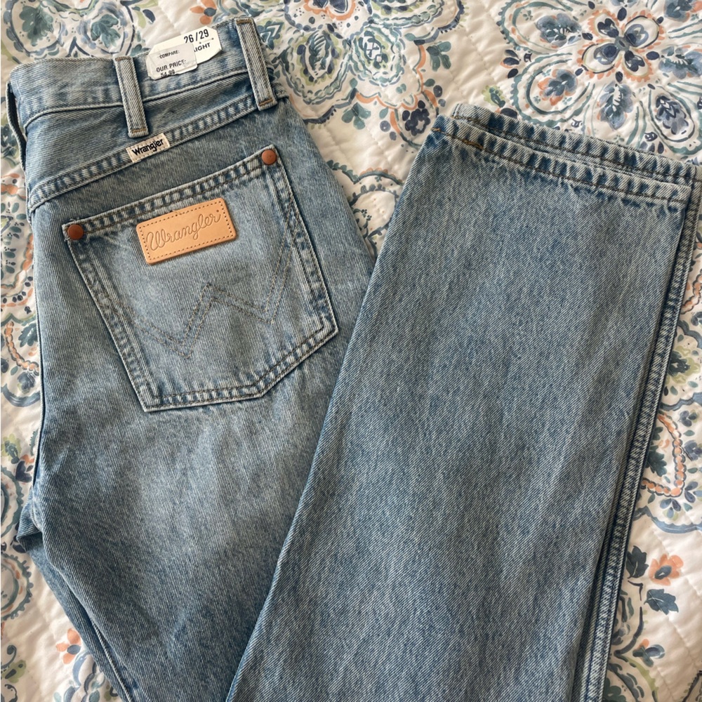 Wrangler sunset mid rise straight jeans